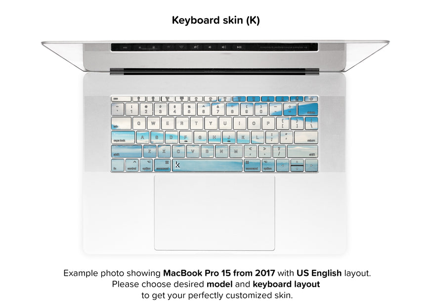 Sicilian Sky MacBook Skin - keyboard stickers