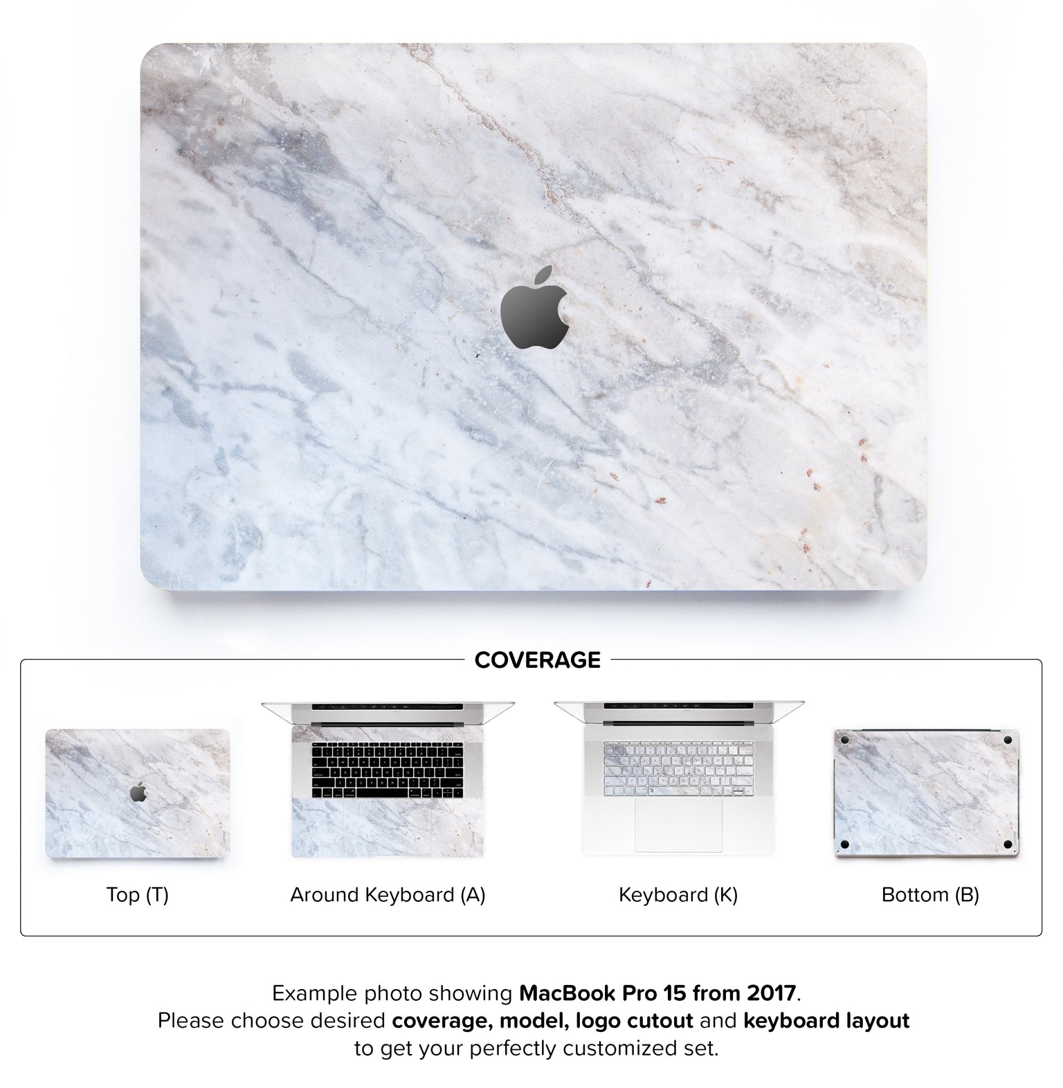 Subtle Marble From Monopoli MacBook Skin