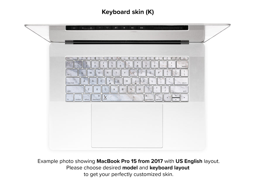 Subtle Marble From Monopoli MacBook Skin - keyboard stickers