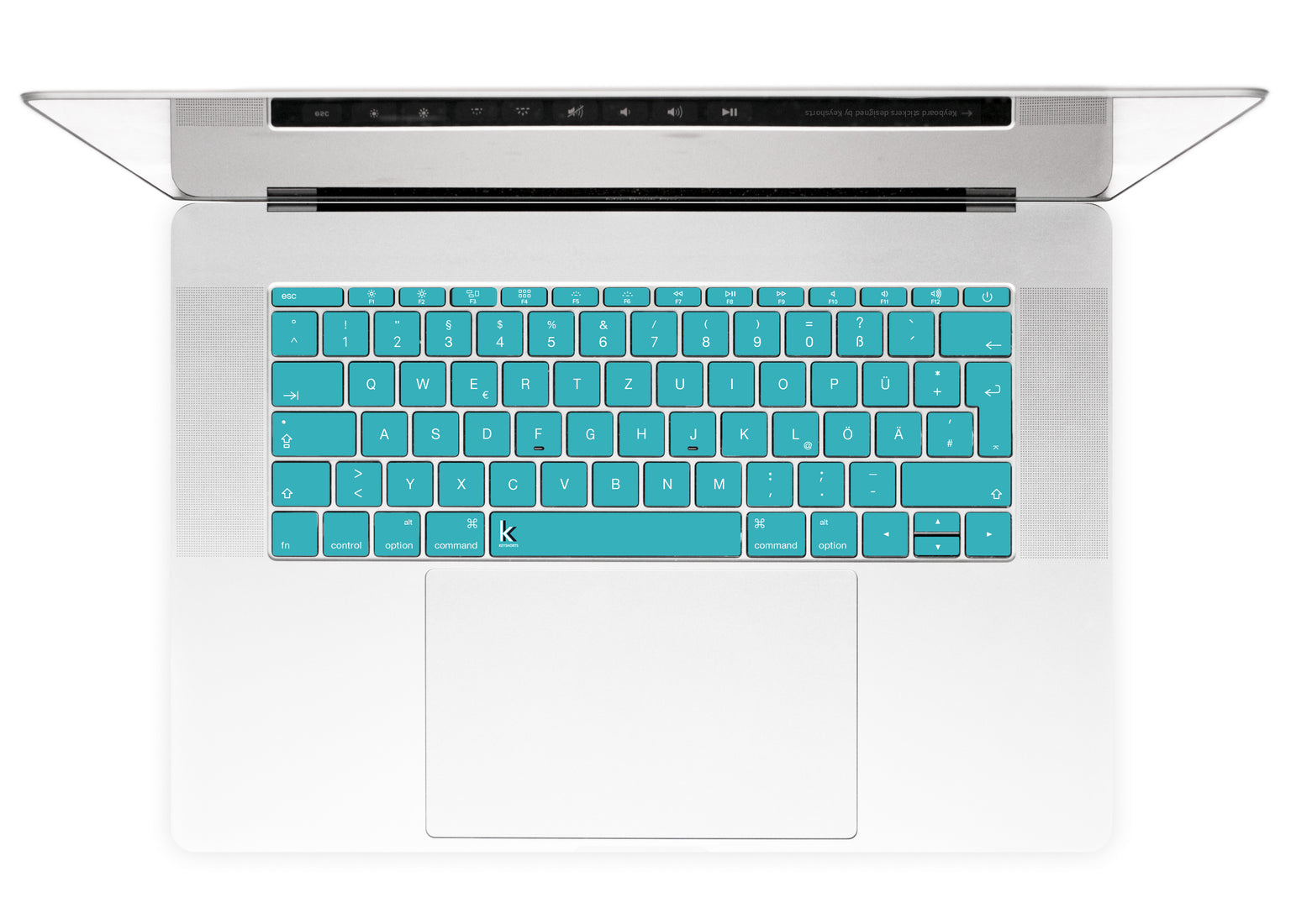 Teal Night MacBook Keyboard Stickers alternate DE