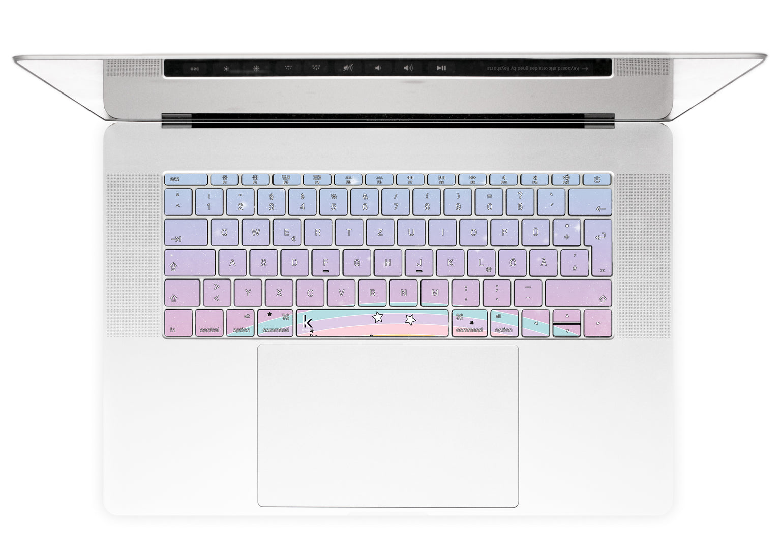 Unicornless Rainbow MacBook Keyboard Stickers alternate DE
