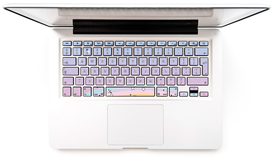 Unicornless Rainbow MacBook Keyboard Stickers • Keyshorts