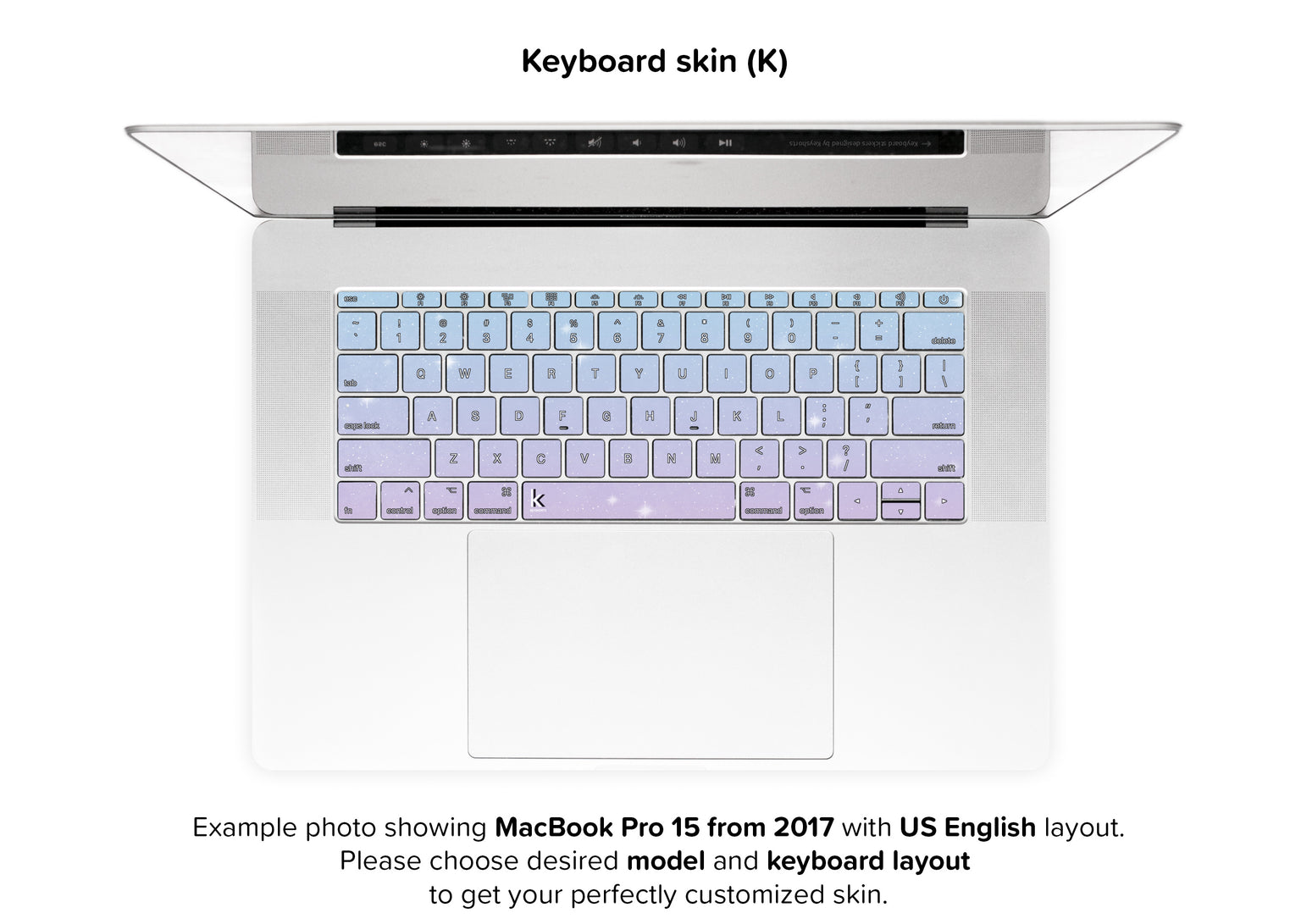 Unicornless Rainbow MacBook Skin - keyboard stickers