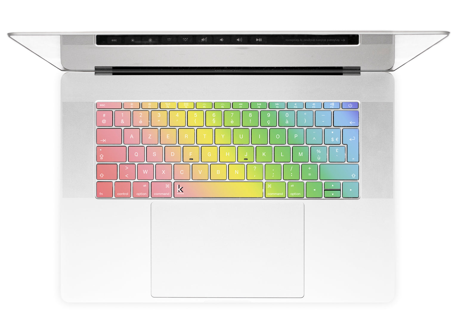 Unicorn Ombre MacBook Keyboard Stickers alternate FR