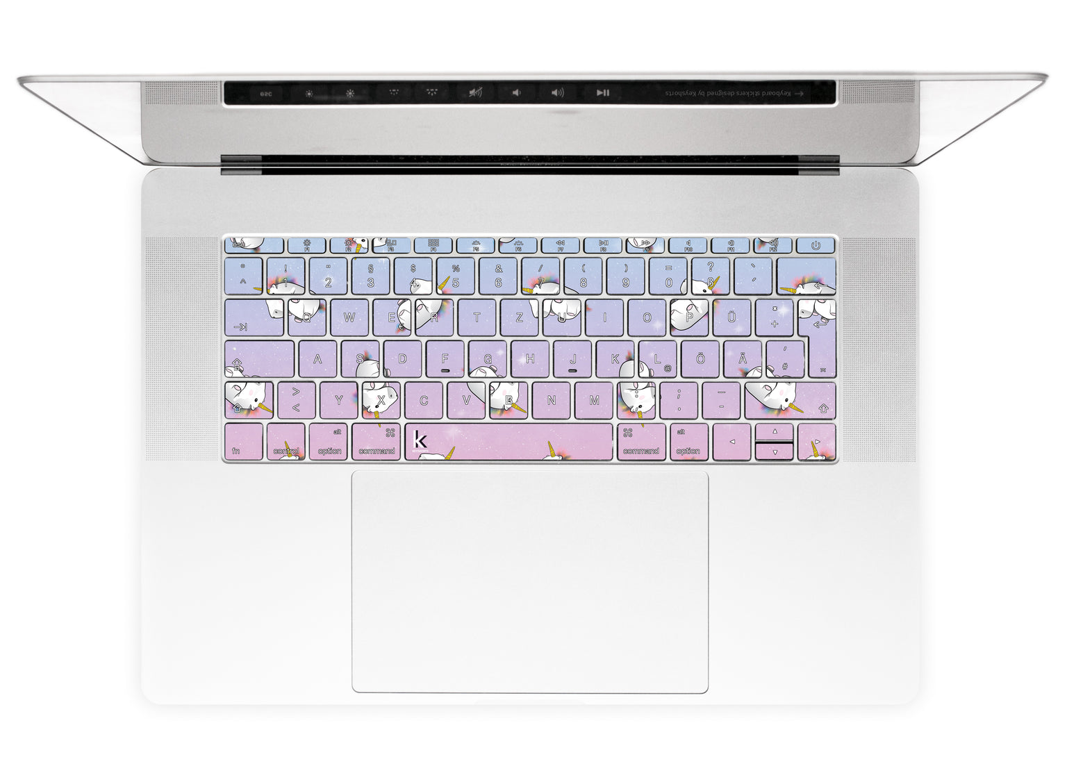 Unicorn Galaxy MacBook Keyboard Stickers alternate DE