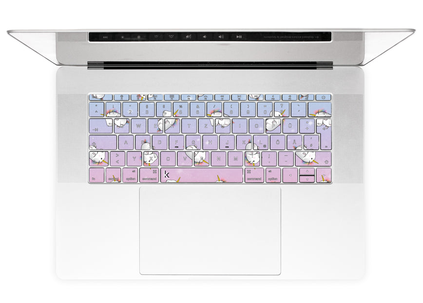 Unicorn Galaxy MacBook Keyboard Stickers alternate DE