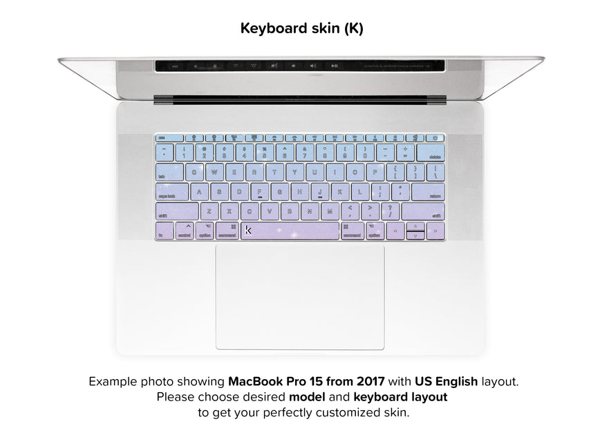 Unicorn Sky MacBook Skin - keyboard stickers