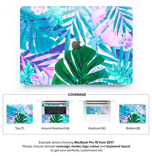 Watercolor Jungle MacBook Skin