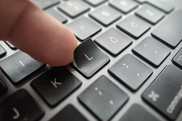 Simple Black Keyboard Stickers With White Letters